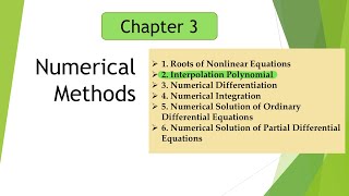 NUMERICAL METHODS Interpolation Polynomials Lagrange amp Newton divided difference interpolation [upl. by Eelsel]