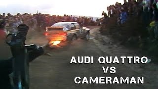 Group B Audi Quattro hits cameraman [upl. by Anitsrik]