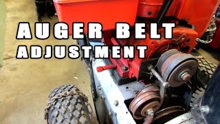 HOW TO ADJUST A SNOWBLOWER AUGER BELT TO THROW SNOW FARTHER [upl. by Arria]