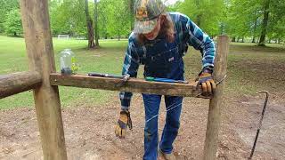 Bracing a Corner Fence Post [upl. by Pernick]