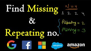 Find missing and repeating number [upl. by Anima394]