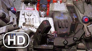 Transformers Metroplex Sacrifices Himself To Save Optimus Prime Scene 4K ULTRA HD [upl. by Ahsier]