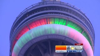 How the CN Tower light show works [upl. by Dulce]