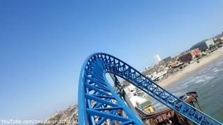 Iron Shark HD POV Galveston Island Historic Pleasure Pier [upl. by Ymme]