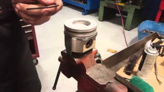 Piston Rings Installation Ford 73L [upl. by Tansey]