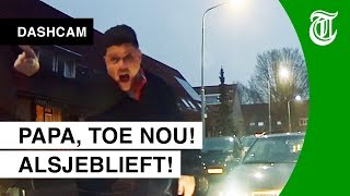 Kind smeekt om einde verkeersruzie  DASHCAM 123 [upl. by Einnaej337]