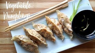 Vegetable Dumpling Recipe  Homemade Vegetable Potstickers [upl. by Cain348]