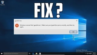 How To Fix Group Policy Editor Gpeditmsc Not Working in Windows 1087 PC [upl. by Meghann948]