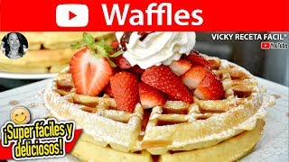 Cómo hacer WAFFLES🧇  VickyRecetaFacil [upl. by Rambort]