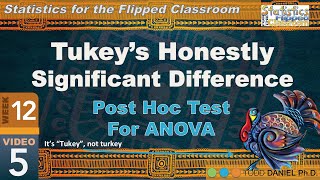 Follow Up ANOVA – Tukey’s HSD Post Hoc Test 125 [upl. by Huberman578]