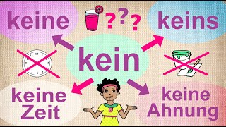 Deutsch lernen Kein keine keiner  Verneinung Deutschkurs  German lesson negation A2  B1  B2 [upl. by Ydnat207]