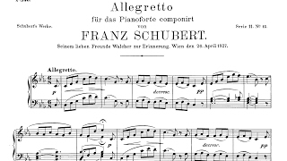 Schubert  Allegretto in C minor D915  with score [upl. by Yluj982]