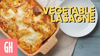 Roasted Vegetable Lasagne  Good Housekeeping UK [upl. by Ruon239]