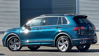 Volkswagen NEW Tiguan RLine 2022 in 4K Nightshade blue 19 inch Valencia walk around amp detail Inside [upl. by Attenehs]