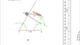 Constructin A Triangle Given 1 Side and 2 Angles [upl. by Eneles]