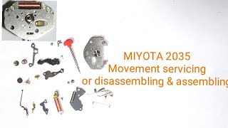 Miyota 2035 Movement Servicing or Assembling  Miyota Movement  Watch Repair  TrendWatchLab [upl. by Sukhum]