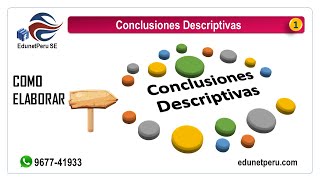 Como Elaborar Conclusiones Descriptivas [upl. by Hertzog]