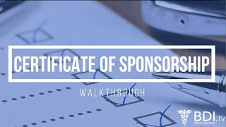 Certificate of Sponsorship CoS walkthrough  BDI Resourcing [upl. by Animsaj]