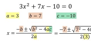 Ecuaciones de segundo grado por formula general [upl. by Winnah]