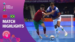 Morocco v Brazil  FIFA Futsal World Cup 2021  Match Highlights [upl. by Kavanaugh]