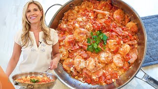 How to Make Shrimp Saganaki  Shrimp Greek Style [upl. by Grane]