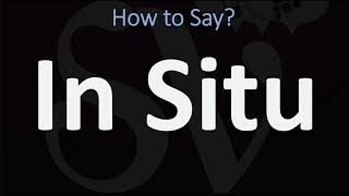 How to Pronounce In Situ CORRECTLY [upl. by Daiz]