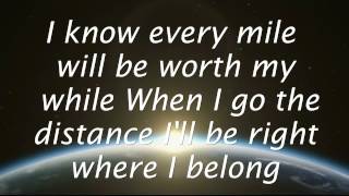 Go The Distance  Michael Bolton Lyrics HD [upl. by Eartnoed306]