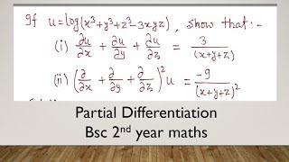 Partial Differentiation  Bsc 1st2nd year maths [upl. by Urita934]