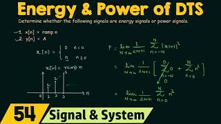 Energy and Power of DiscreteTime Signals [upl. by Spiro615]