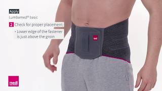 Lumbamed® basic – How to Apply the Back Support  medi USA [upl. by Lachance692]