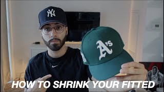 HOW TO SHRINK YOUR FITTED HAT [upl. by Tempest]