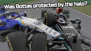 Bottas and Russell 3D Crash Animation  F1 Emilia Romagna Grand Prix 2021 [upl. by Madian901]