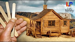 DIY  Casa del oeste con palitos de helado  western house using Popsicle Stick [upl. by Stultz130]