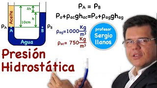 Aplicación Presión Hidrostática Mecánica de Fluidos [upl. by Kilroy]