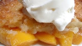 How to make Peach Cobbler  Canned Peaches  Fast [upl. by Nastassia]