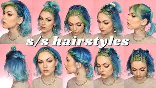 10 EASY HAIRSTYLES FOR SHORT HAIR for Spring Summer 2021 [upl. by Nylrahs]