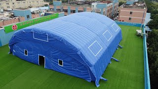 Inflatable tent giant Outdoor Camping Party Advertising Event big blue tent 18X18m tent1700 [upl. by Nosreffej]