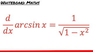 Derivative of arcsin x [upl. by Vail]