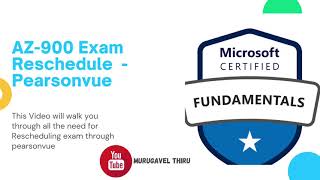 Microsoft Azure AZ900 Exam Reschedule in less than 2 minutes through Pearsonvue  Murugavel Thiru [upl. by Airotnes829]