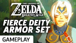 Fierce Deity Armor and Sword in Zelda Breath of the Wild Gameplay [upl. by Koressa]