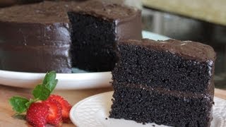 Homemade Delicious Especially Dark Chocolate Cake  The Best Moist Cake Recipe from Hersheys [upl. by Skoorb]