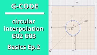 GCode Basics Ep 2  Circular Interpolation G02 G03 [upl. by Arbmahs893]