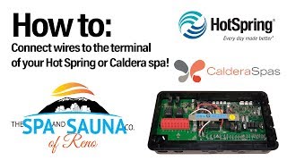 How to attach a wire into the terminal block of a Caldera or Hot Spring Spa [upl. by Liahkim]