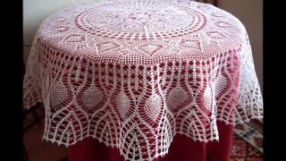 Crochet Tablecloths for Round Tables [upl. by Yeldarb356]