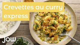 Recette des crevettes au curry express [upl. by Sarette855]