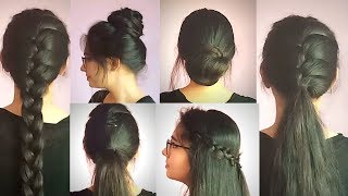 7 Different Hairstyle For 1 Week  For Medium to Long Hair Preksha Jain [upl. by Willet]