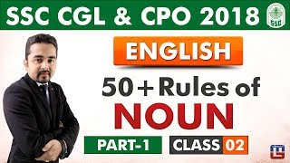 50  Rules of Noun  Part 1  Class 2  English  SSC CGL  ENGLISH BY SANDEEP SIR [upl. by Leterg]