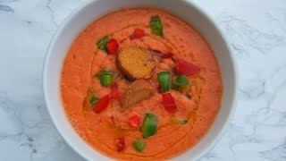 HOW TO MAKE GAZPACHO SOUP  Authentic Gazpacho Recipe  Cold Tomato Soup Recipe [upl. by Bathilda]