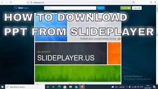 How to download ppt from SlidePlayer [upl. by Nadeau615]