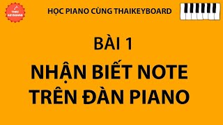 1 🎹 TỰ HỌC PIANO  Nhận Biết Nốt Trên Đàn Piano và Mẫu Luyện Ngón Số 1 [upl. by Aineles]